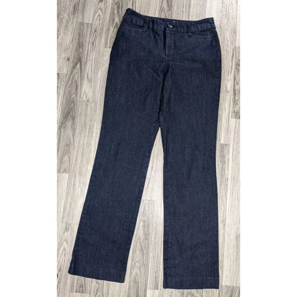 St. John's Bay Womens Size 4‎ Straight Leg Pockets Dress Denim Blue Jeans